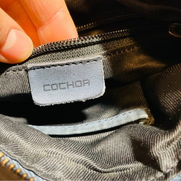 Cochoa Leather Crossbody Purse Blue Green Teal Small - Picture 4 of 7